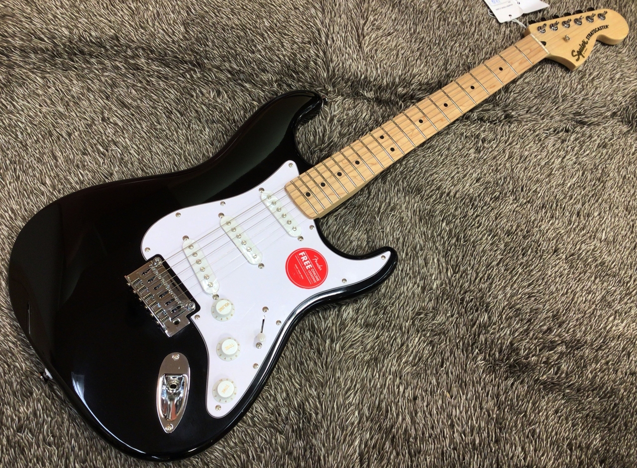 Squier Stratocaster アフィニティ 黒 ラージヘッド Squier by