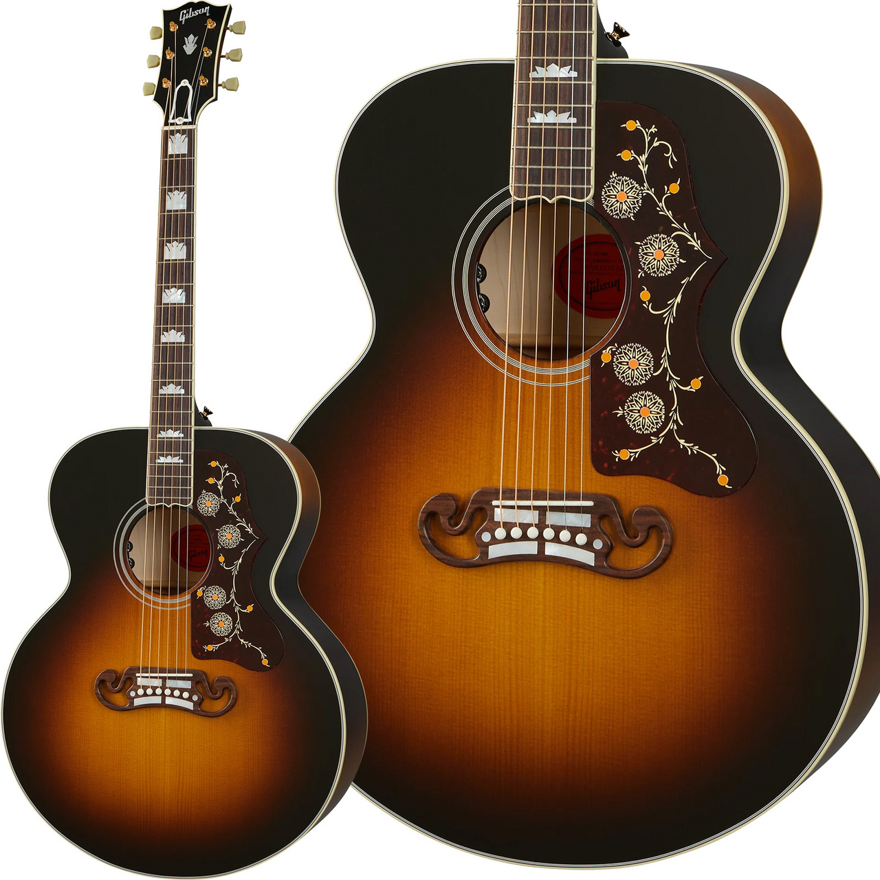 Gibson sj200 レプリカ品　エレアコ仕様　アコースティックギター King of Flat-tops、絶対王者ギブソンSJ-200をピックアップ