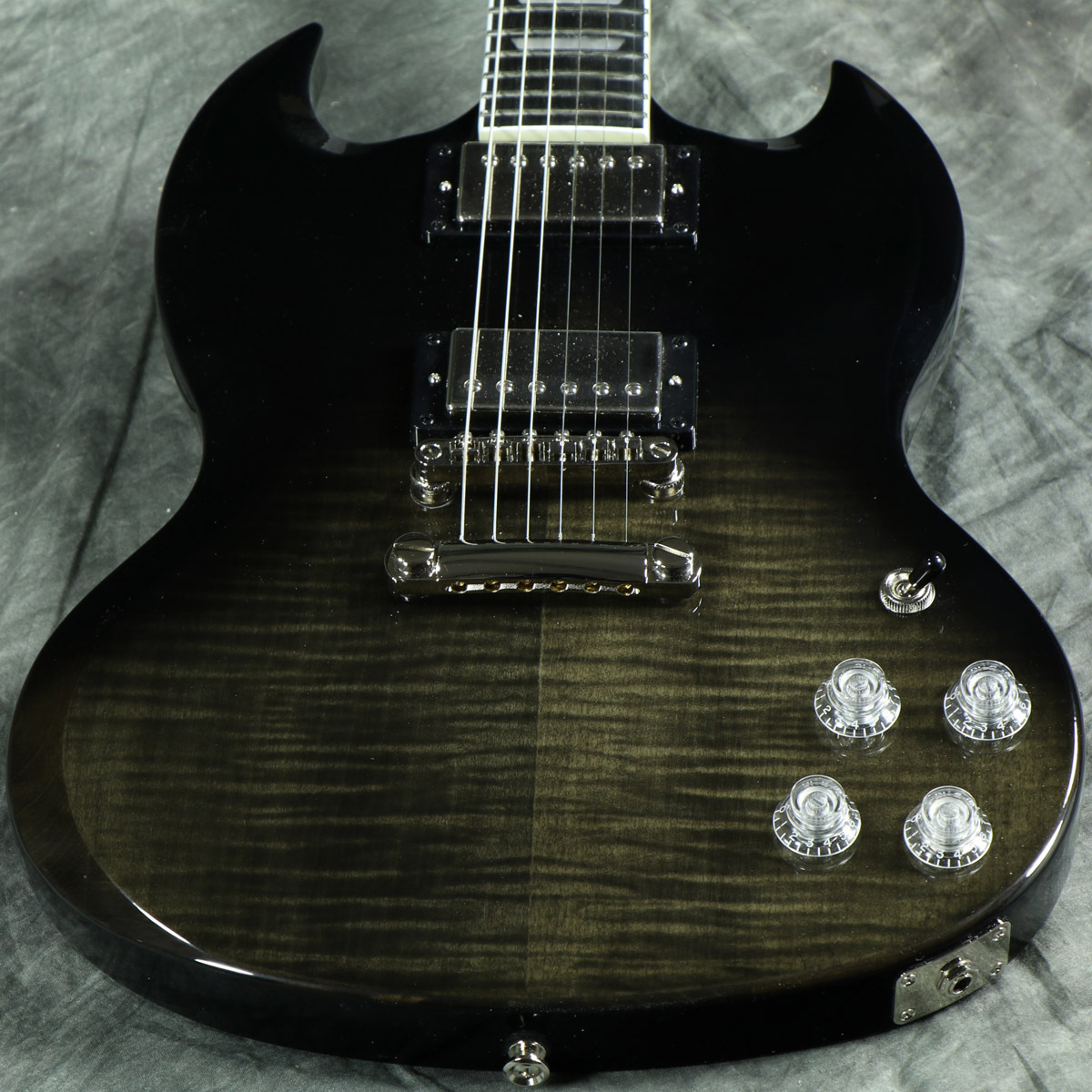 100％本物保証！ Epiphone Inspired by Gibson SG Modern Figured Trans Black ギター