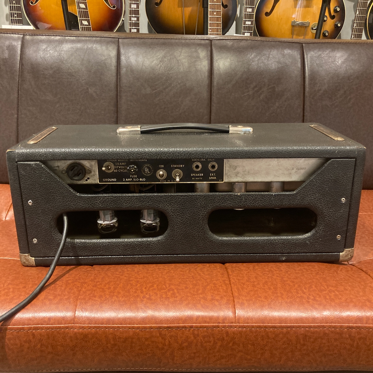 Fender 1968 Bassman Head Silver Face / Drip Edge / Black Line