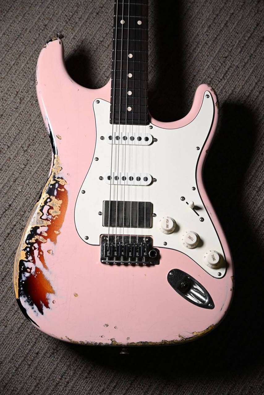 TOM ANDERSON Icon Classic Shell Pink over Color Burst In Distress