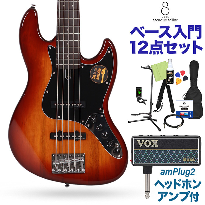 Sire Marcus Miller V3 5st 2nd TS 5弦ベース初心者セット【ヘッドホンアンプ付】（新品/送料無料）【楽器検索デジマート】