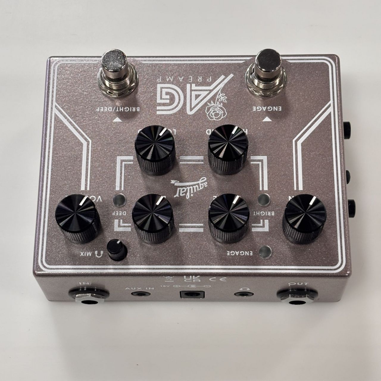 aguilar AG PREAMP/DI PEDAL Breast Cancer Awareness Edition