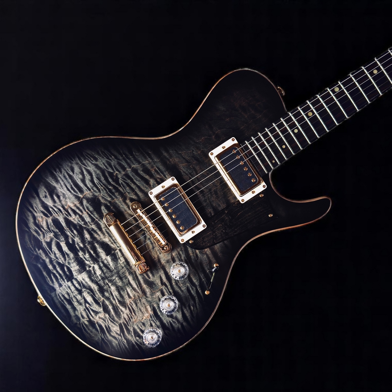 【れすぽーる】soloist/dual broadcast 2in1 SuzukaGuitarDesign Show Model Rhetorica Setneck (STBK) [S/N