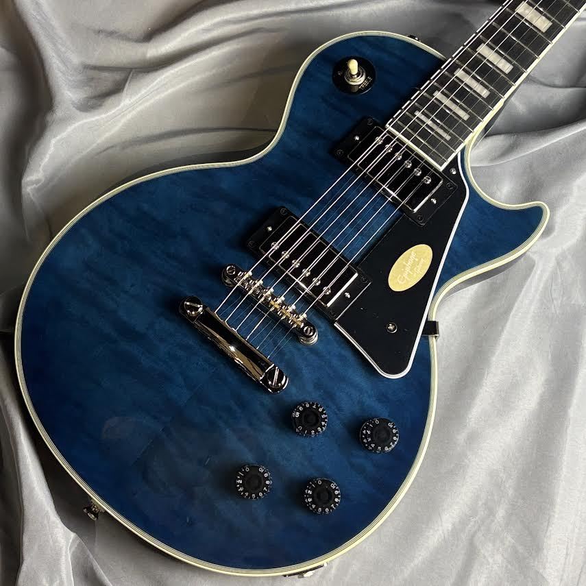 Epiphone Les Paul Custom Quilt Viper Blue (バイパーブルー) エレキ