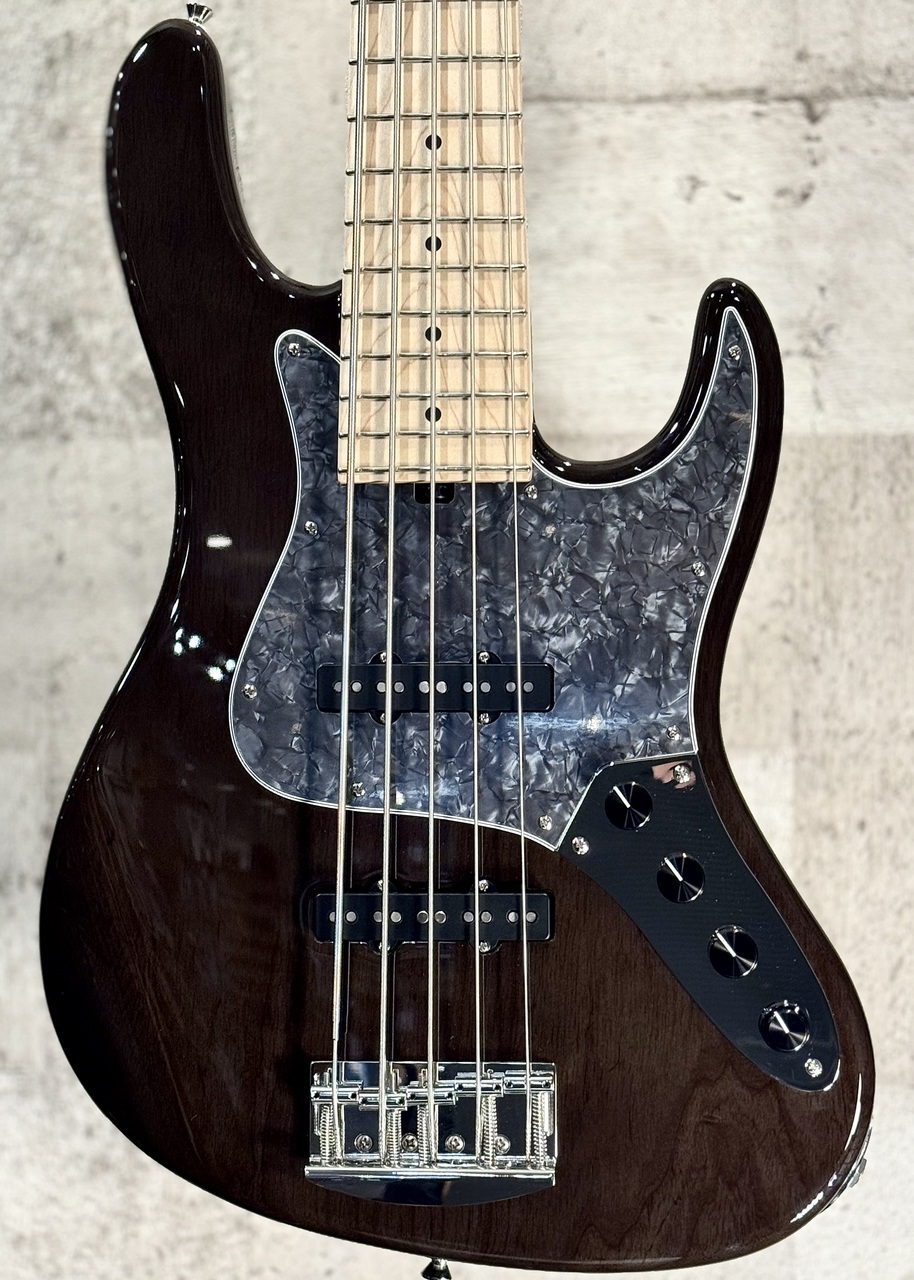 Kikuchi Guitars Hermes MV5 (5st Ash/Maple) / Trans Black #307