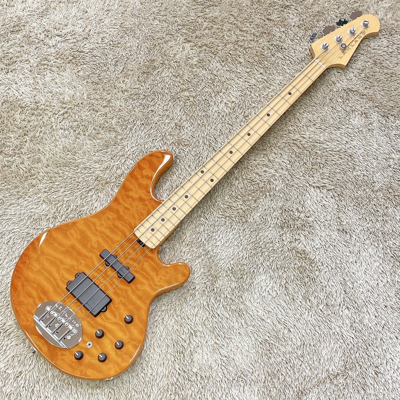 Lakland SL44-94 Deluxe Amber Translucent / Maple FB -Shoreline 