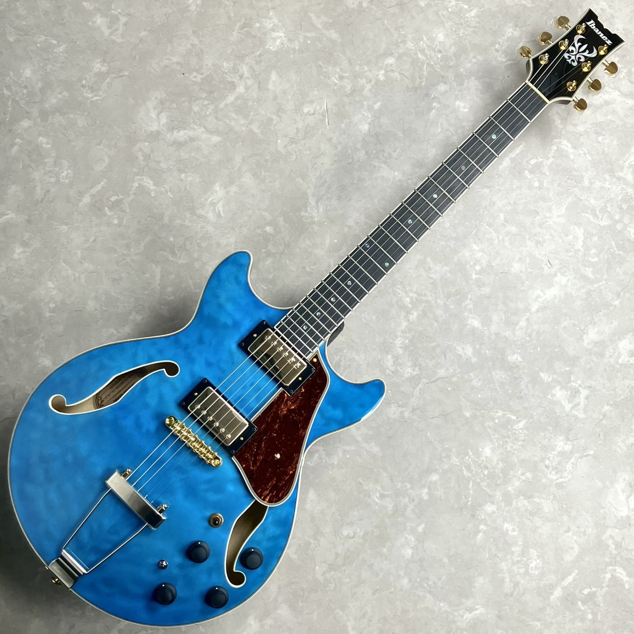 Ibanez AMH90QM TBL フルアコギター【現物画像】保証書付き【ケース