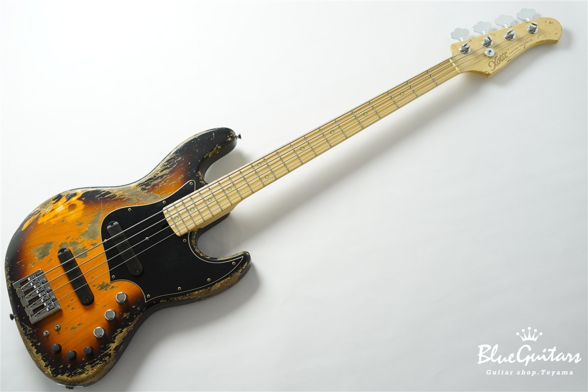 dotto式　4cジャックポット Xotic XJ-1T 4st 2 Tone Burst Super Heavy Aged / Ash / M