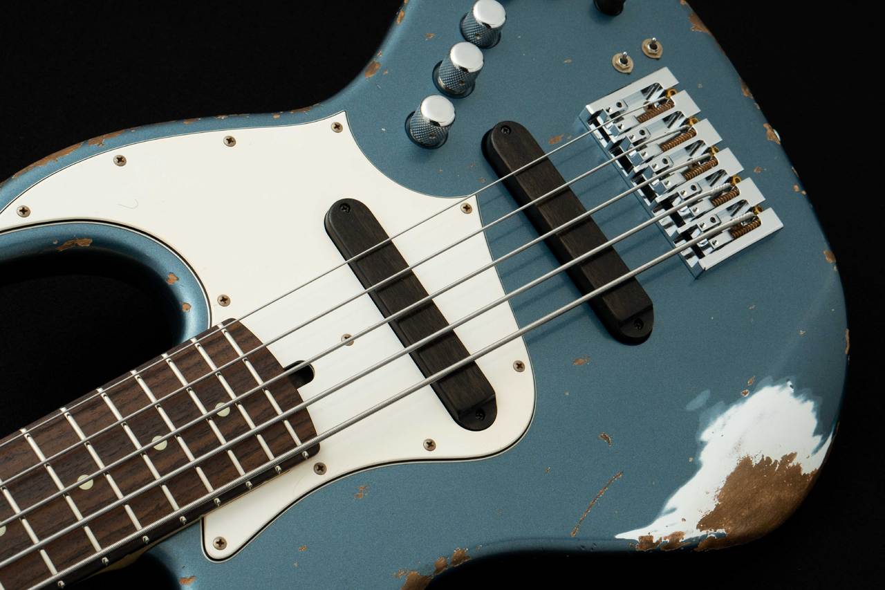 エレキベース ブルー ソリッドボディ Xotic XJ-1T 5st Heavy Aged -Dark Lake Placid Blue- #3427（新品