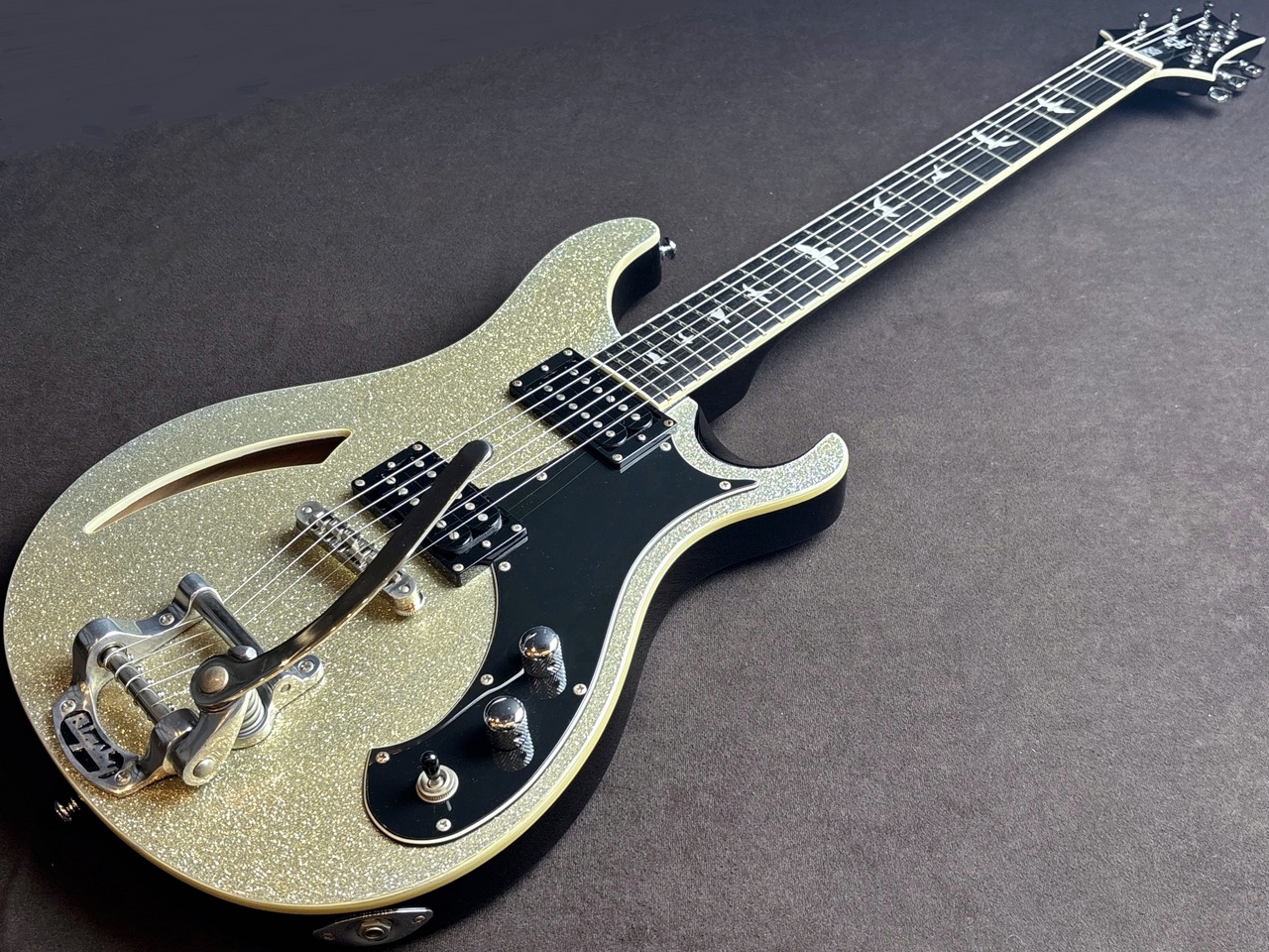 Paul Reed Smith(PRS) SE Custom Semi-Hollow Bigsby Silver Sparkle