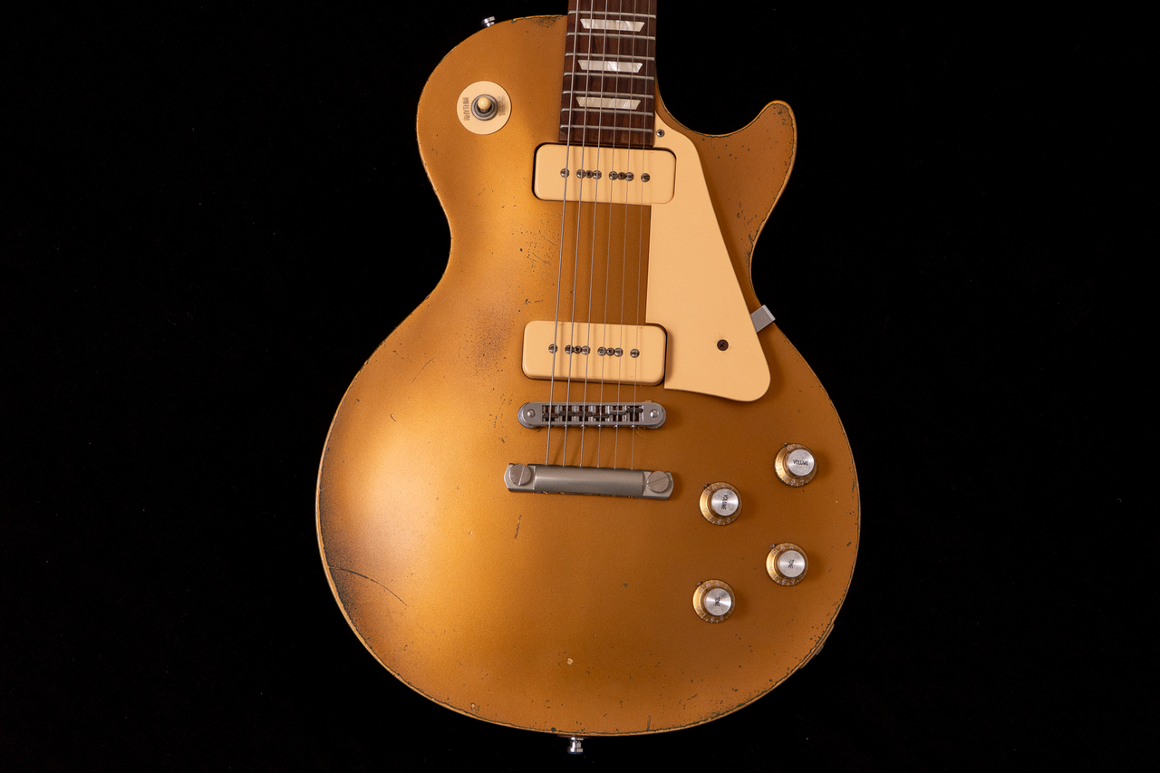 Gibson 50s Les Paul Tribute Gold Top Satin 2011 3.39kg #134811396