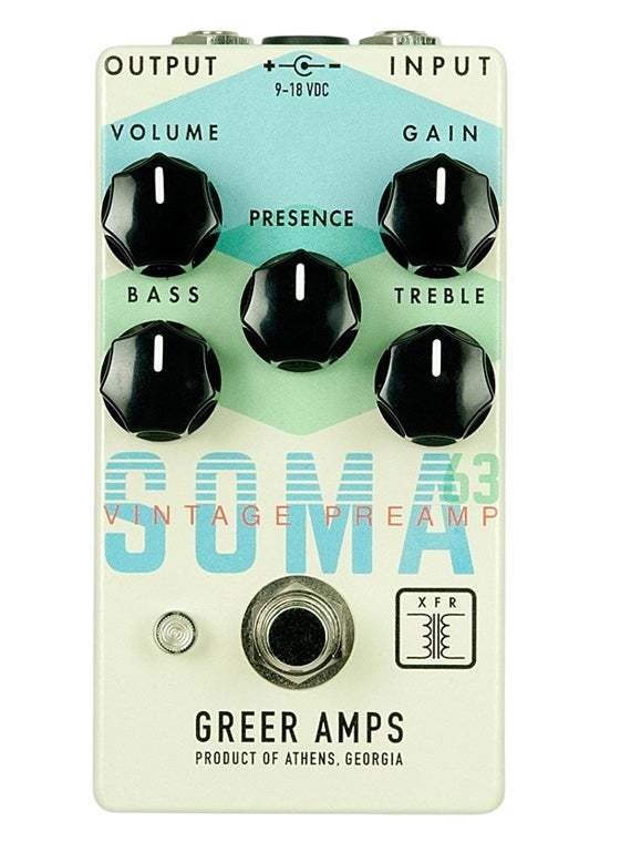 ギター Greer Amps SOMA 63 Vintage Preamp Greer Amps Soma 63 Overdrive/Preamp ヴィンテージ・プリアンプ
