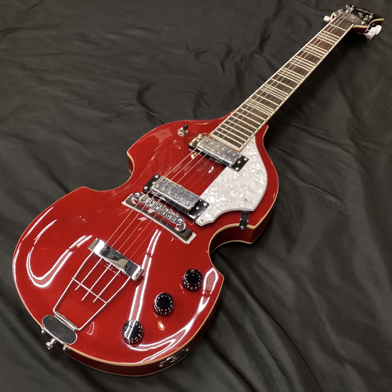 Hofner HI-459-PE RD(ヘフナー、バイオリンギター、レッドカラー)（B級
