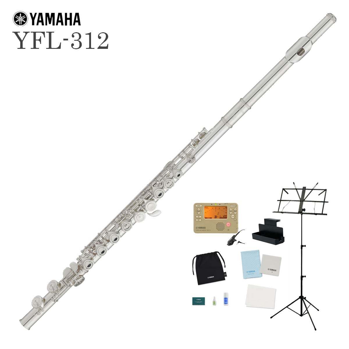 YAMAHA YFL-312 ヤマハ フルート スタンダード Eメカ付 頭部管銀製
