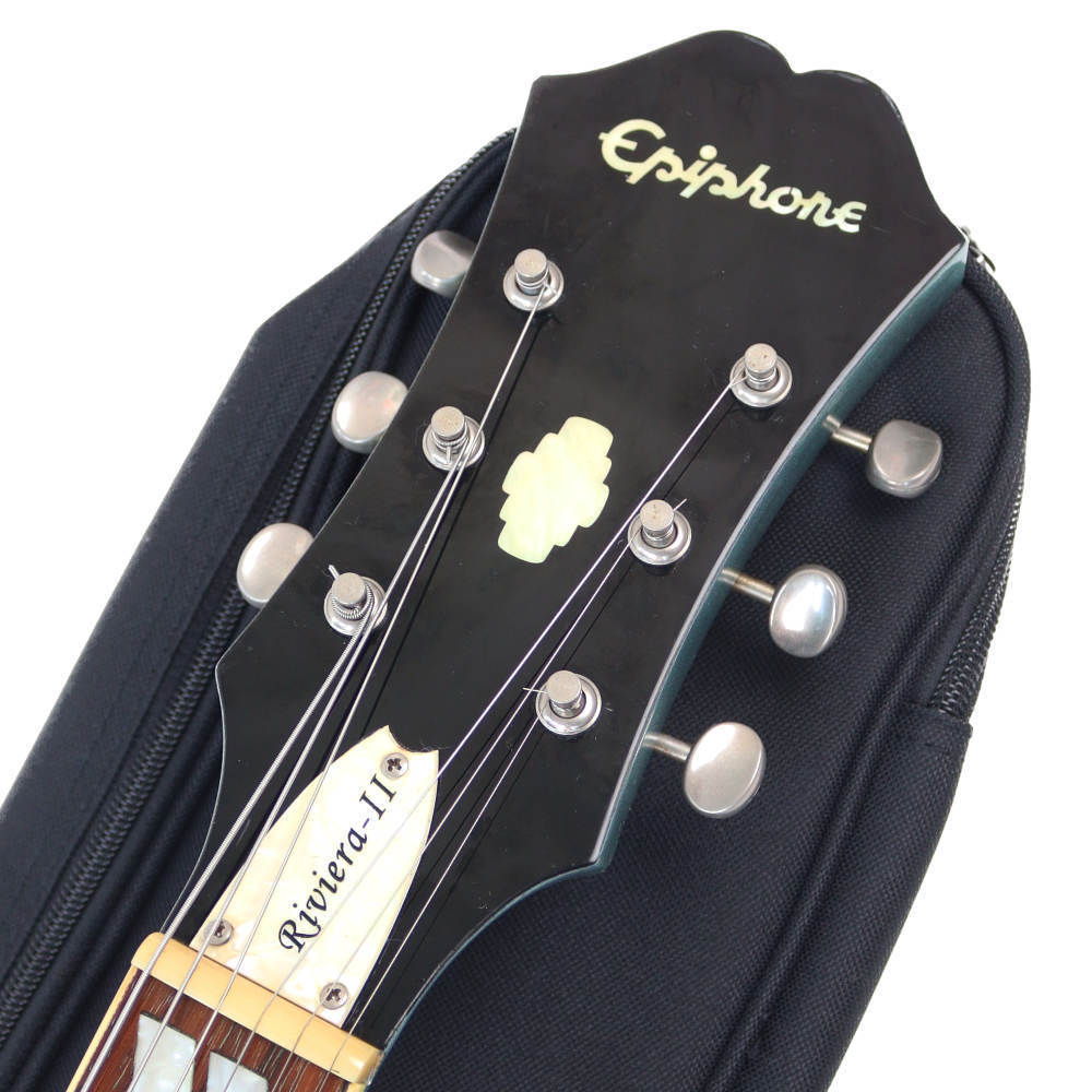 値下げ不可　エピフォン　RIVIERA 2 Epiphone Riviera II Ebony【2011USED】【3.70kg】（中古