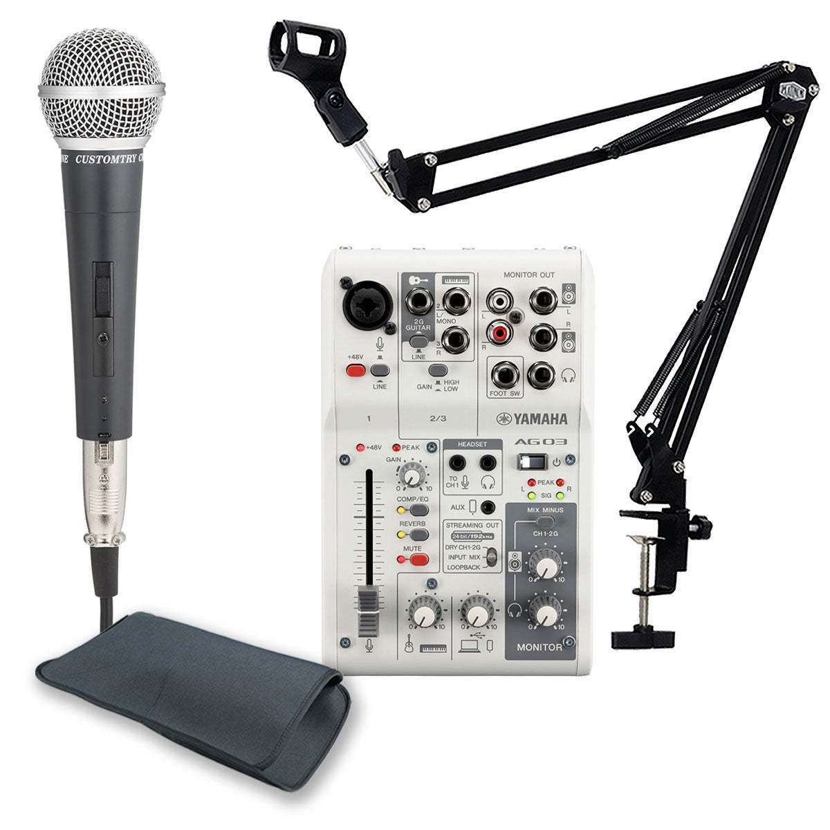 YAMAHA AG03MK2 WHITE 配信スターターセット アームスタンド