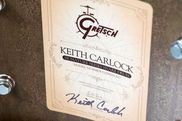 Gretsch GAS5514-KC KEITH CARLOCK SIGNATURE SNARE / キース・カー
