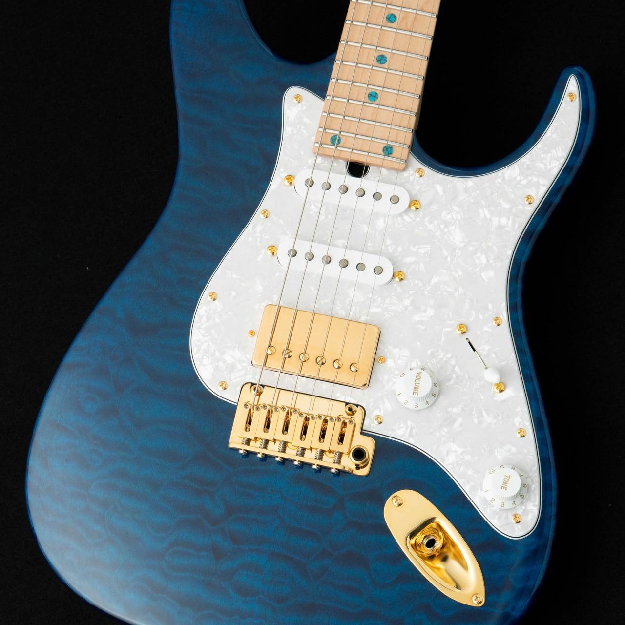 T's Guitars DST-Classic 24 w/Master Grade Quilt Maple -Trans Blue
