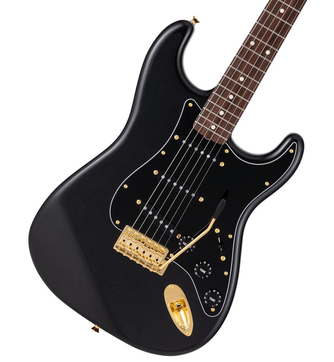 ✨特別セール✨FenderStratocaster 日本製 ブラック 改造品 フェンダー、漆黒の限定モデル“Made in Japan Limited Hybrid Ⅱ Noir
