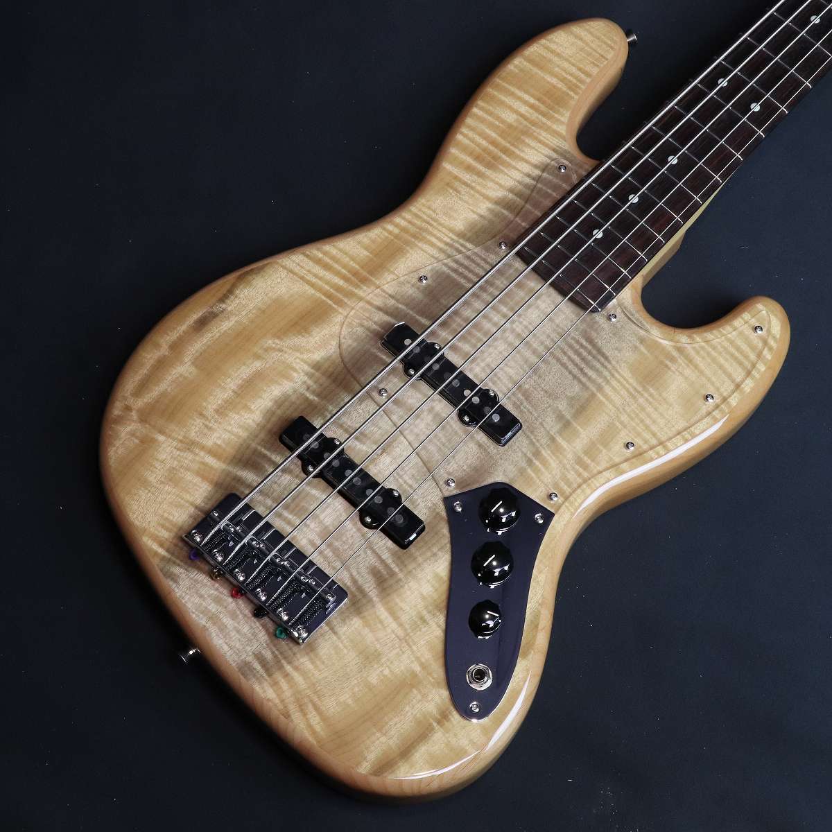 Fender ISHIBASHI FSR MIJ Hybrid II Jazz Bass V Myrtle Top Alder