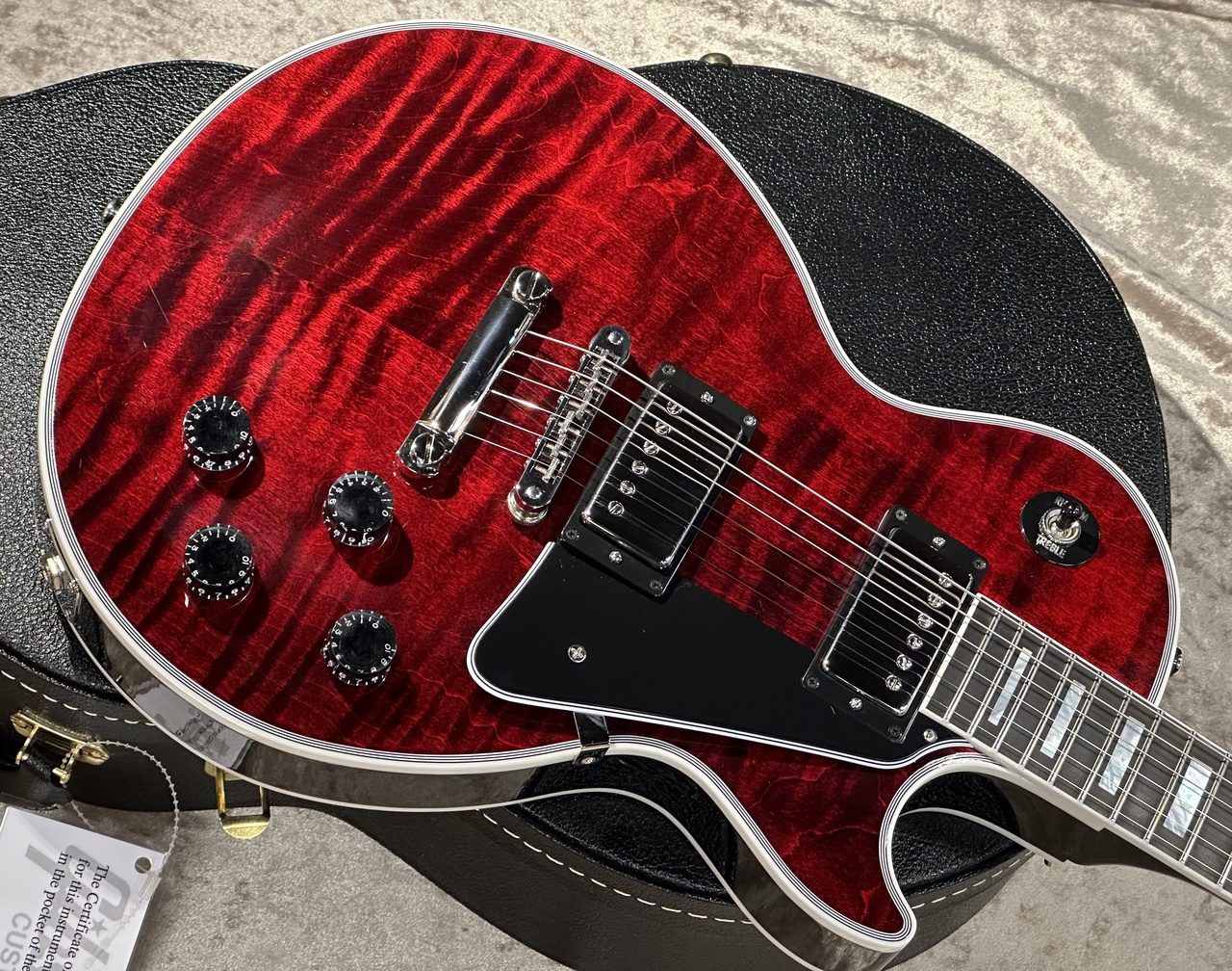 Gibson レスポール Les Paul Custom Figured w/Ebony Fingerboard Gloss Red Tiger