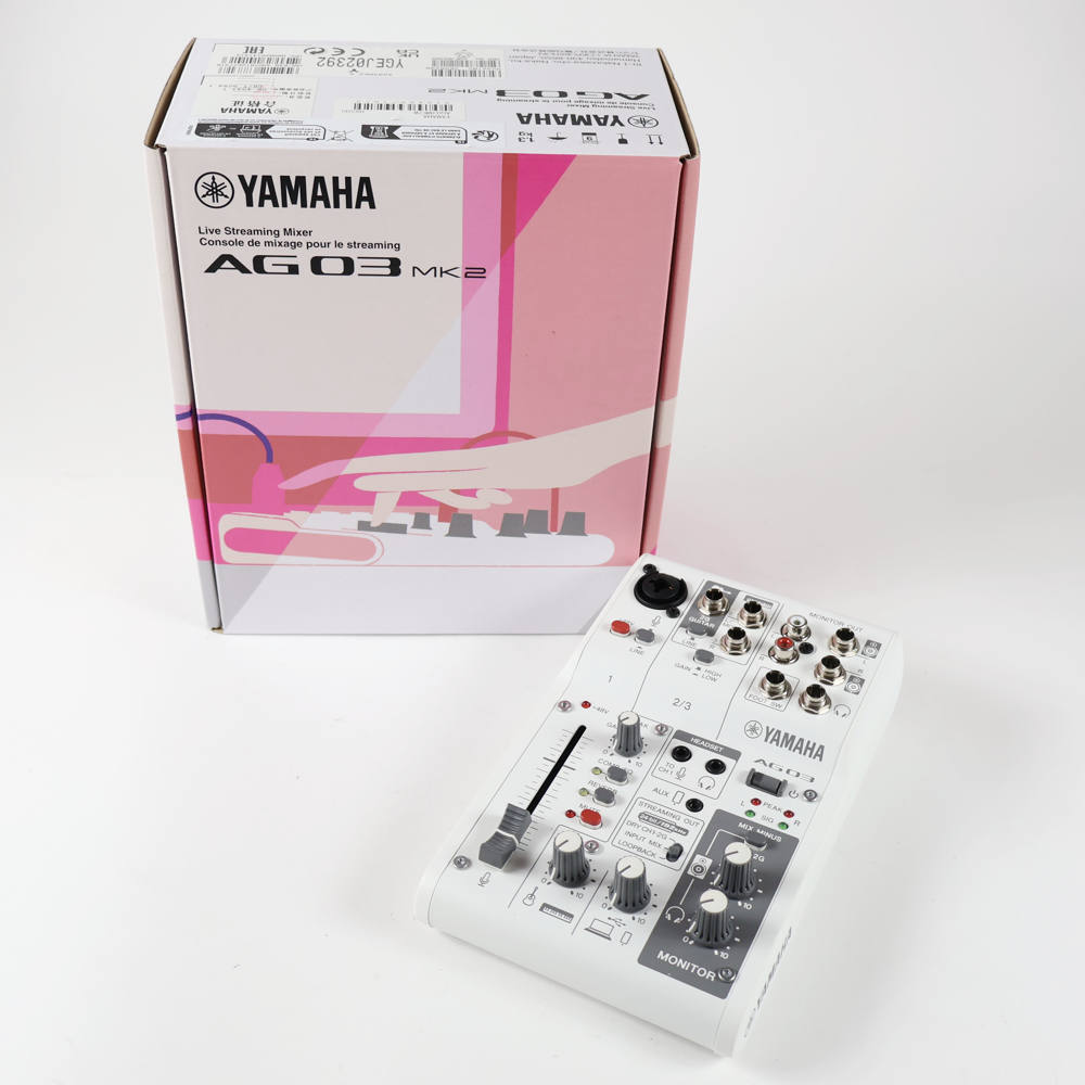 【美品】YAMAHA ヤマハ AG03 ミキシングコンソール ホワイト Amazon.co.jp: ヤマハ(YAMAHA) ライブストリーミングミキサー 3
