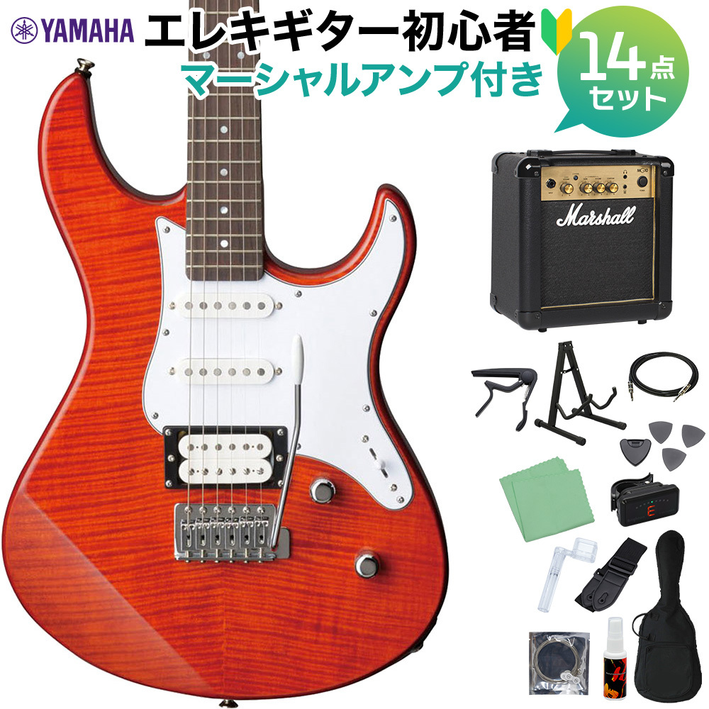 YAMAHA PACIFICA212VFM CMB エレキギター初心者14点セット 【マーシャルアンプ付き】（新品/送料無料）【楽器検索デジマート】