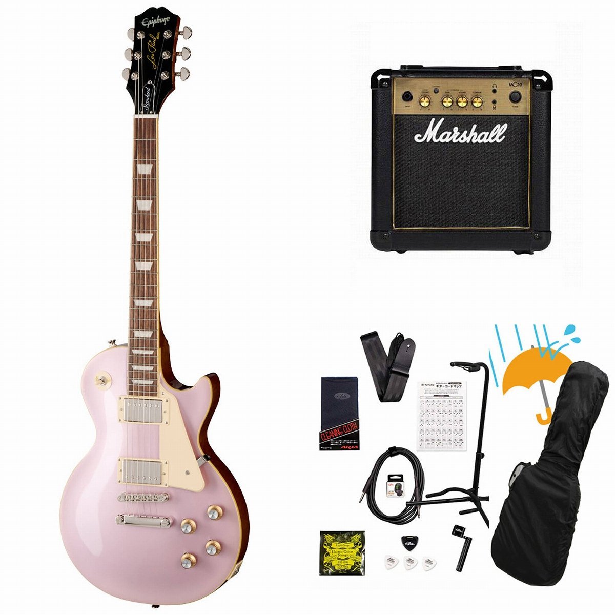 【美品】Epiphone Les Paul /Marshallアンプセット Epiphone Inspired by Gibson Les Paul Standard 60s Heather Poly