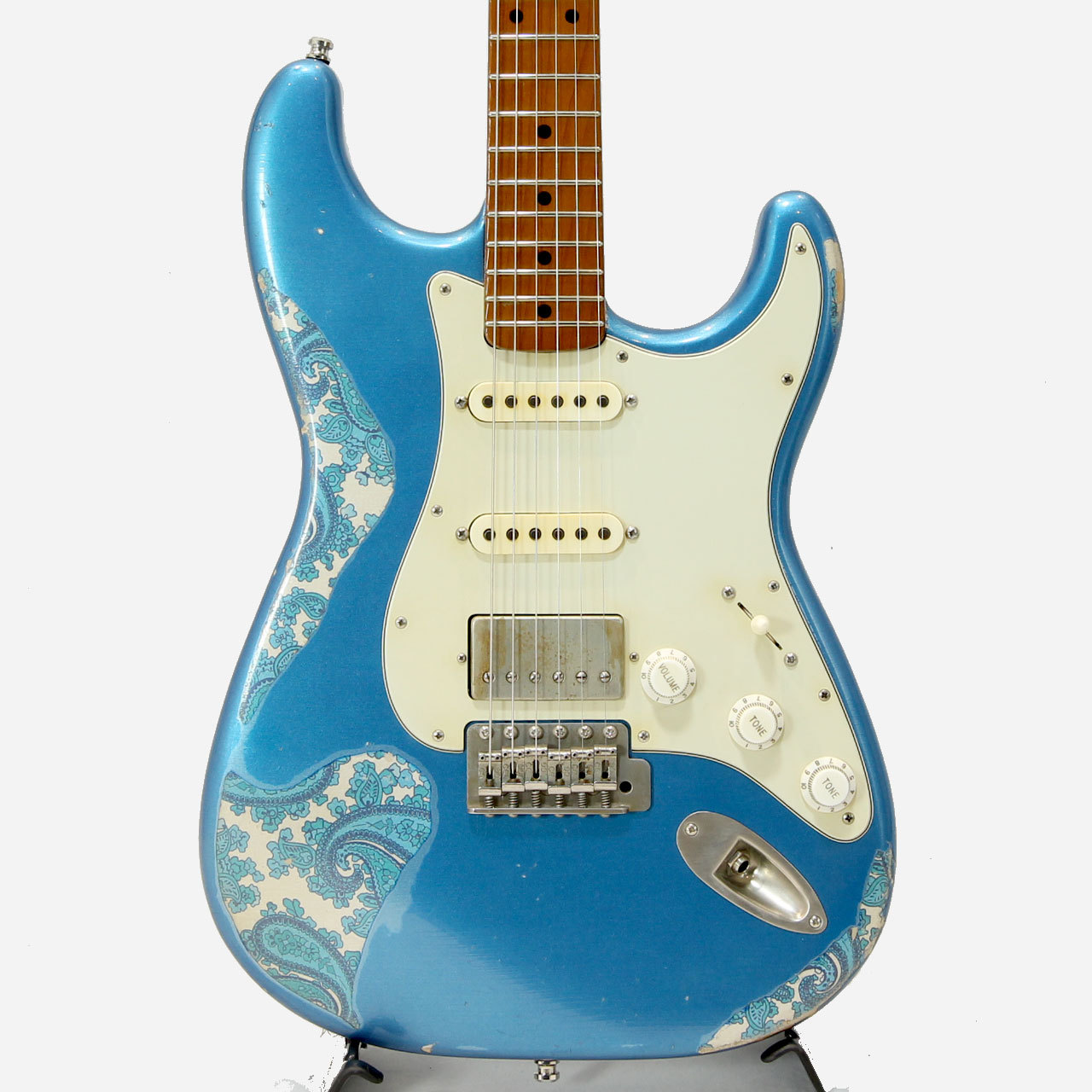TMG Guitar Dover HSS Blue Paisley & LPB “1P RoastedMaple” Heavy