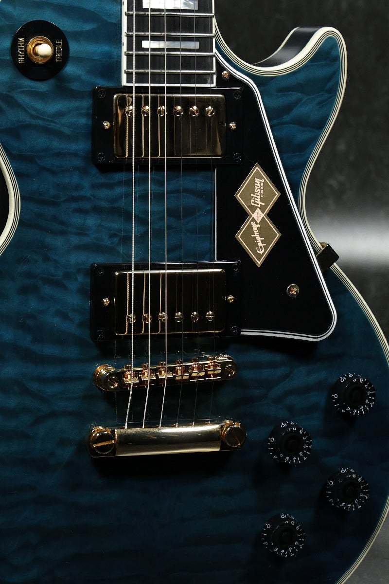 Epiphone Custom Dealer Select Les Paul Custom Quilt Viper Blue