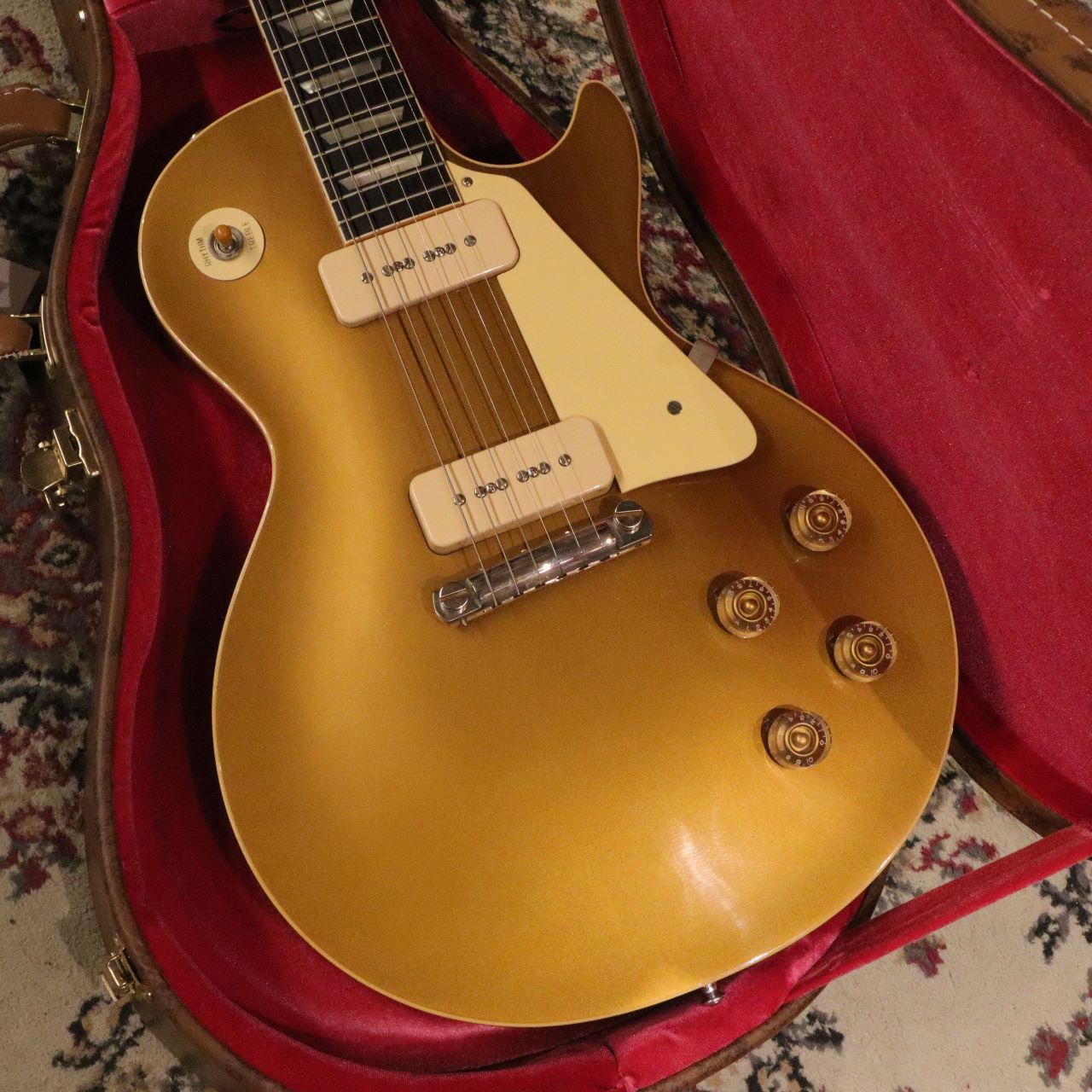 ギター Gibson Custom Shop 54 gold top Gibson Custom Shop 1954 Les Paul Goldtop Reissue VOS Double Gold