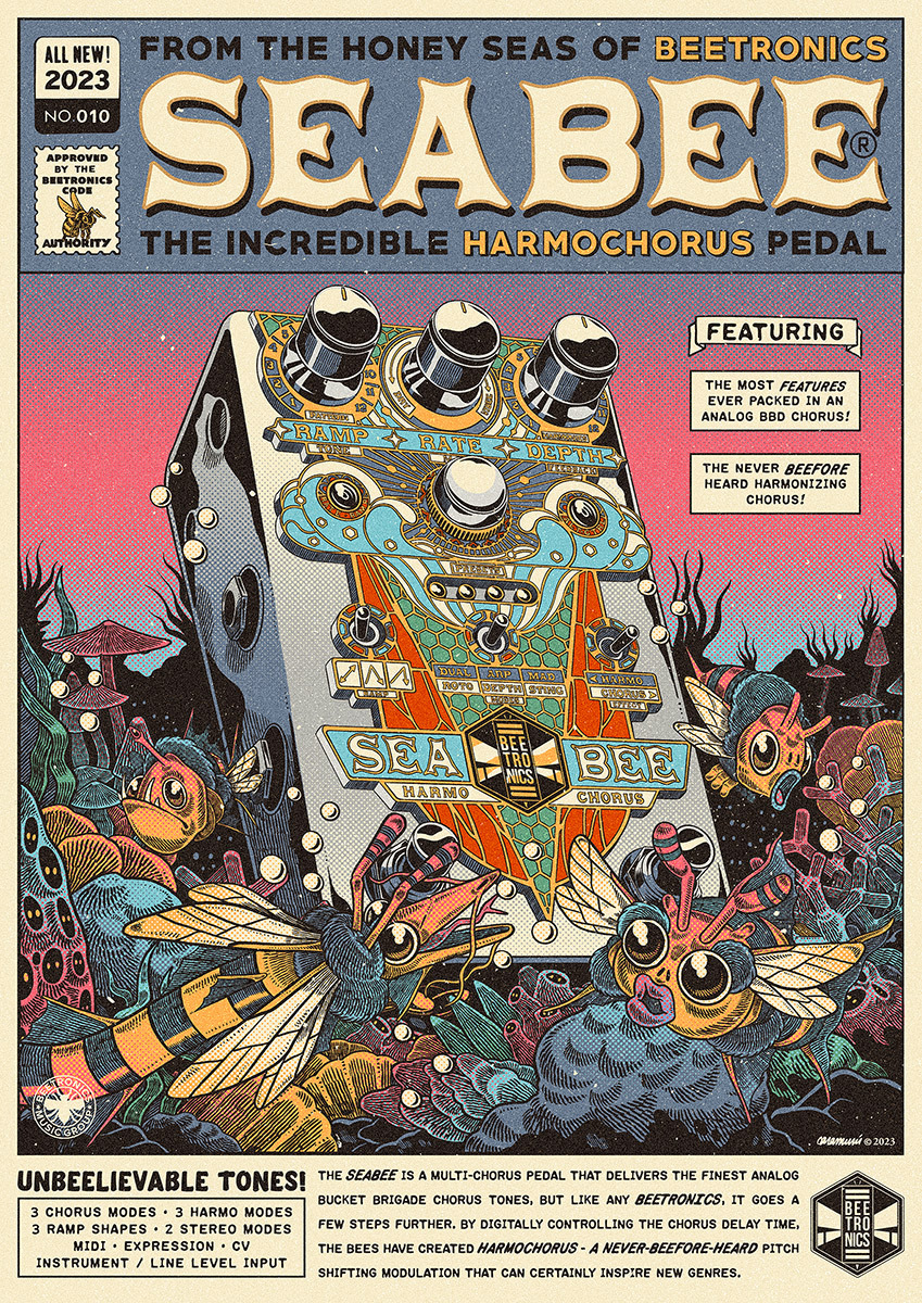 Beetronics SEABEE ギターエフェクター コーラス Beetronics SEABEE ギターエフェクター コーラス モジュレーション