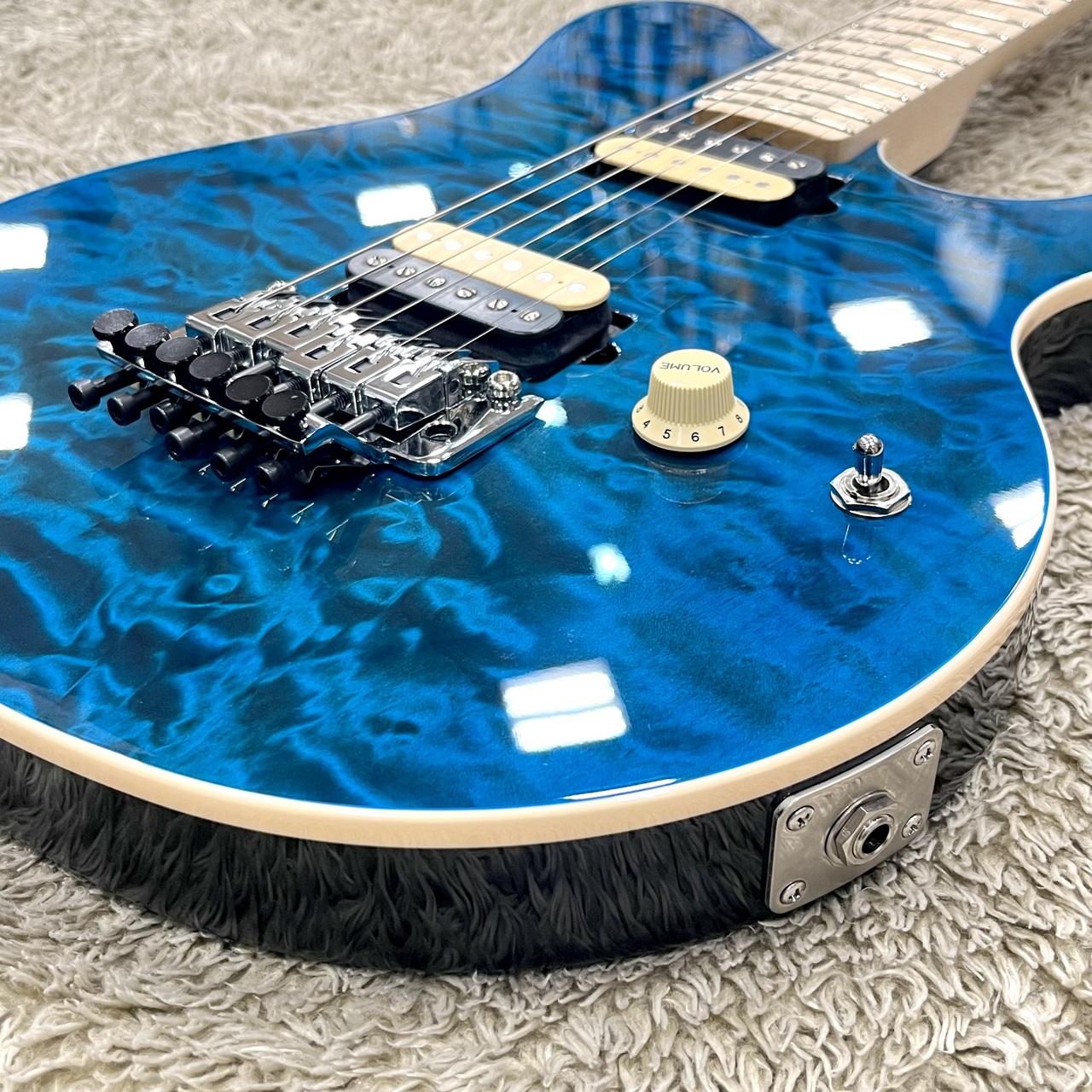 つかっちゃん 青ギターバッグ MUSIC MAN KID Limited Axis Trans Blue Quilt Mutching Head