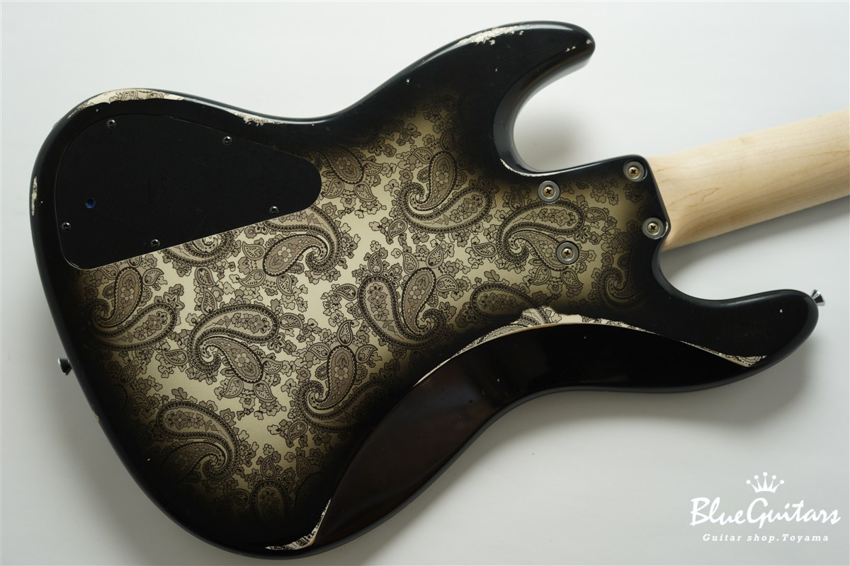 Xotic XJ-1T 5st Black Paisley Burst Medium Aged / Alder / R #3447