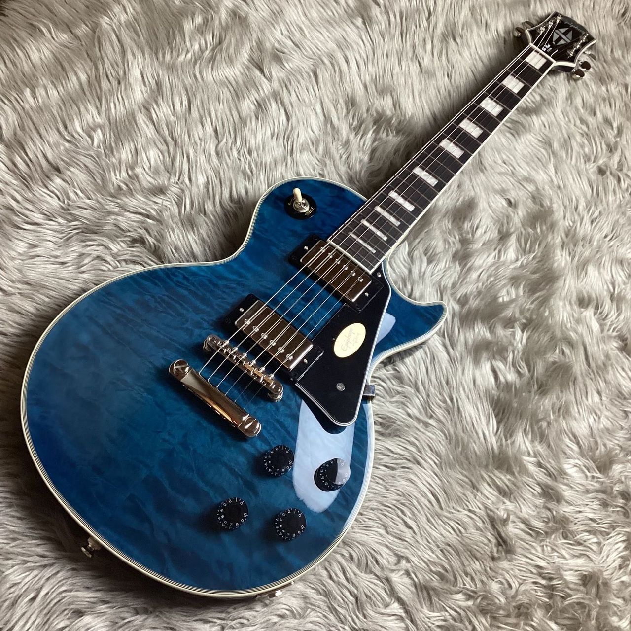 Epiphone Les Paul Custom Quilt Viper Blue (バイパーブルー) エレキ