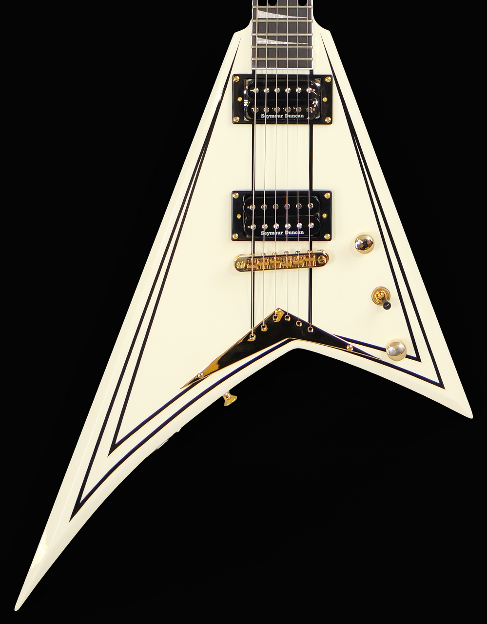 Jackson Pro Series Rhoads RRT-3 (Ivory With Black Pinstripes)  （新品特価）【楽器検索デジマート】