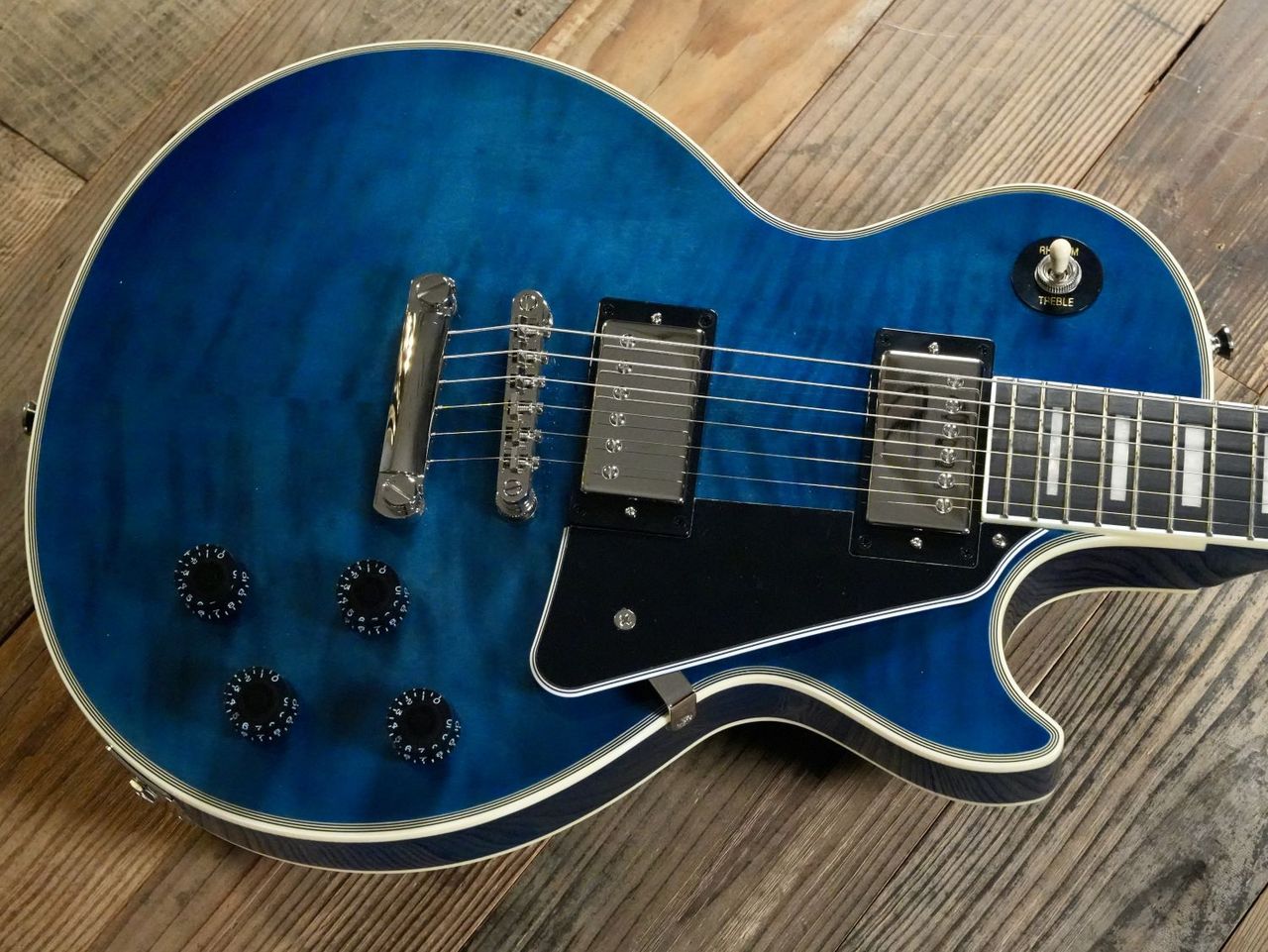 Epiphone Les Paul Custom Quilt Viper Blue (バイパーブルー) 島村