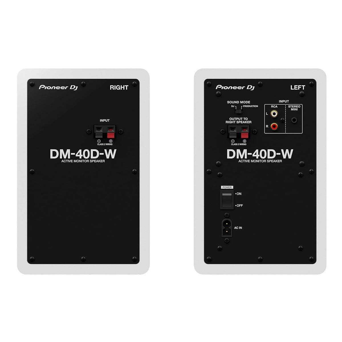 Pioneer Dj DM-40D-W (White) 4インチ アクティブ モニタースピーカー