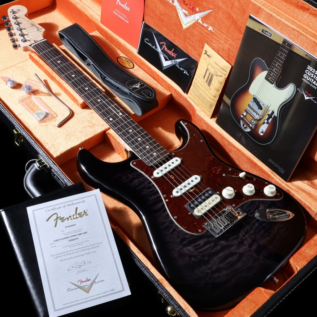 ストラトキャスター、カスタム品 Fender Custom Shop Custom Built Custom Classic Stratocaster Quilt