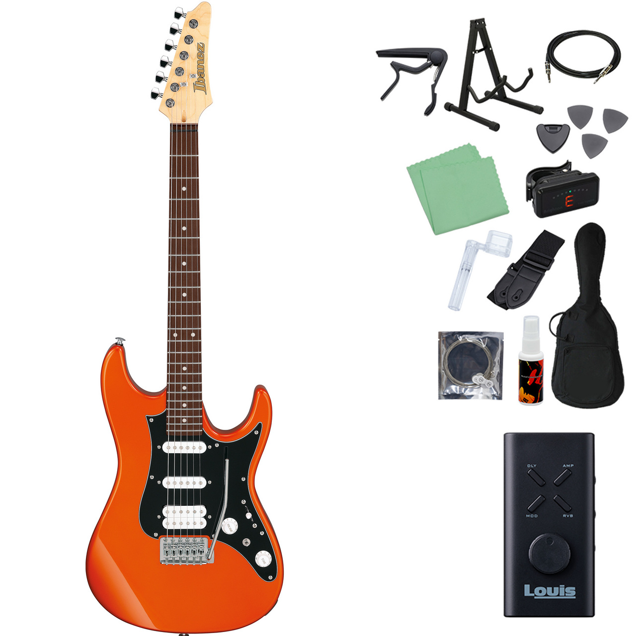 Ibanez AZES40B エレキギター初心者14点セット 【ヘッドホンアンプ付き
