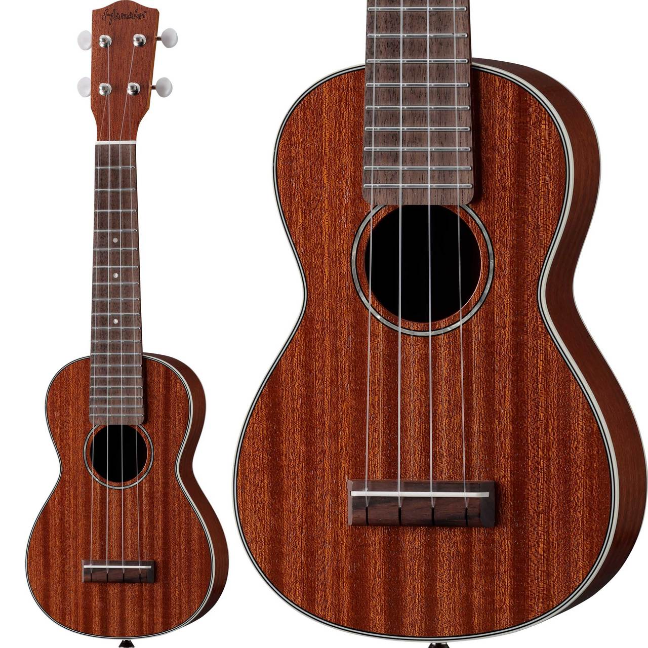 Hanalei HUK-300SII ソプラノウクレレ マホガニーオール単板ボディ