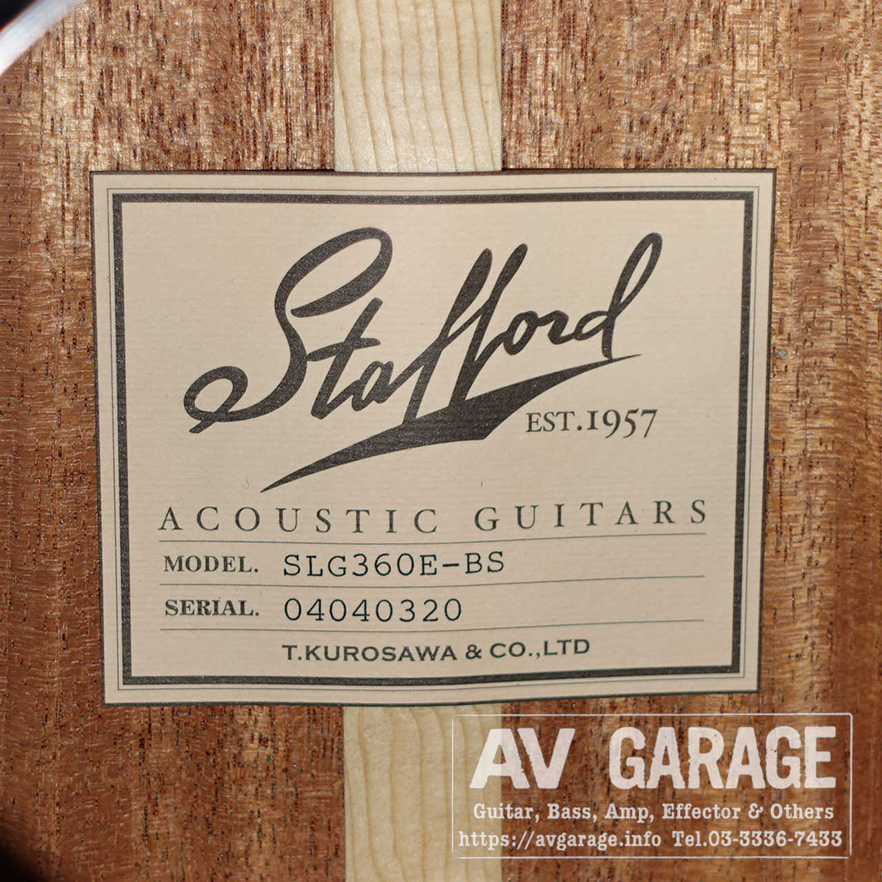 Stafford SLG-360E Electric Acoustic Guitar（中古）【楽器検索