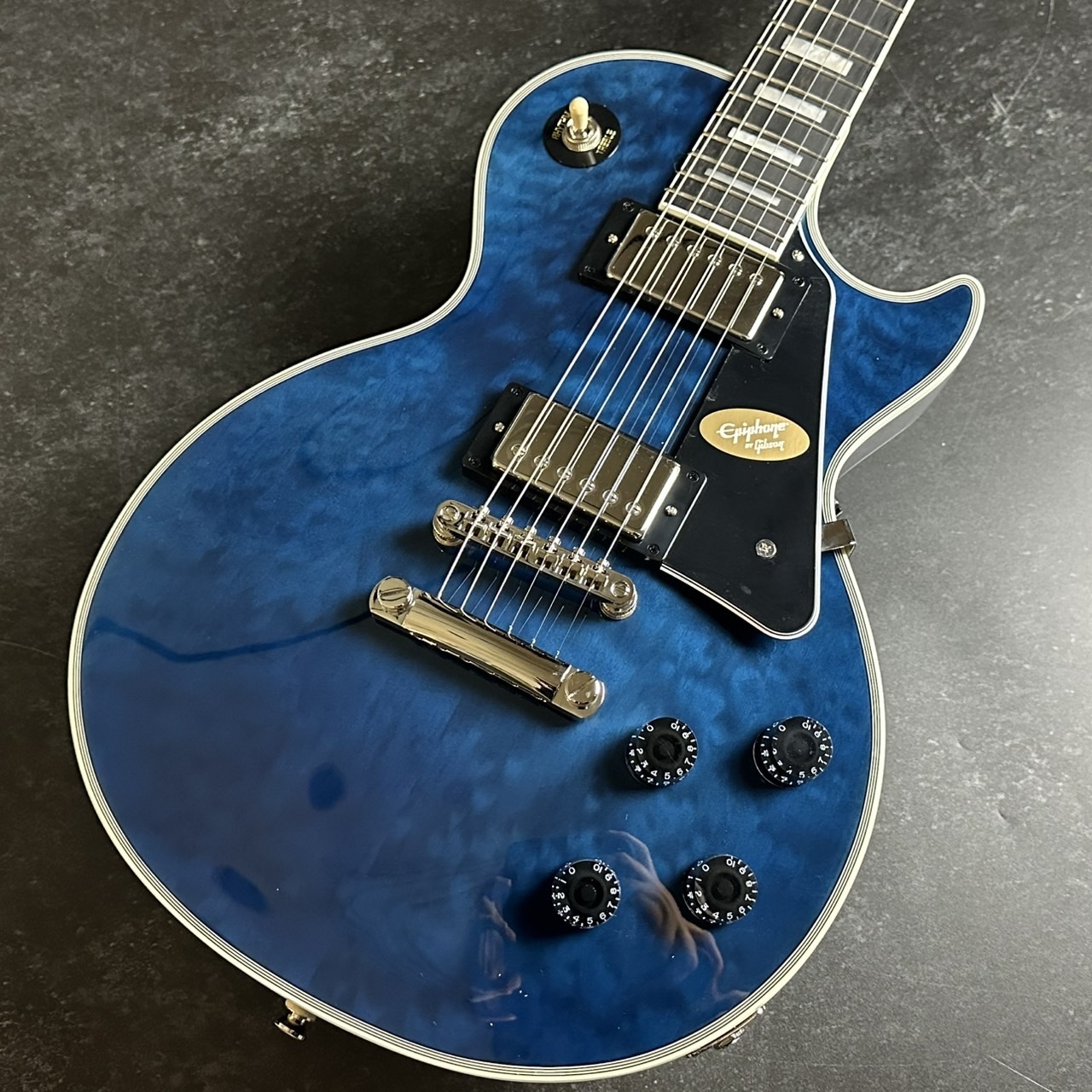 Epiphone Les Paul Custom Quilt Viper Blue (バイパーブルー) 【現物