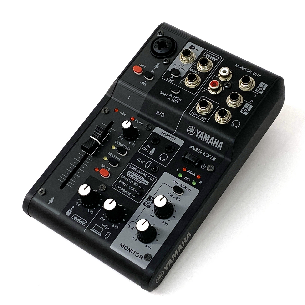 DTM・DAW YAMAHA AG03 MK2 ヤマハの第2世代、ライブストリーミングミキサー、AG03 MK2、AG06 MK2 DTM・DAW