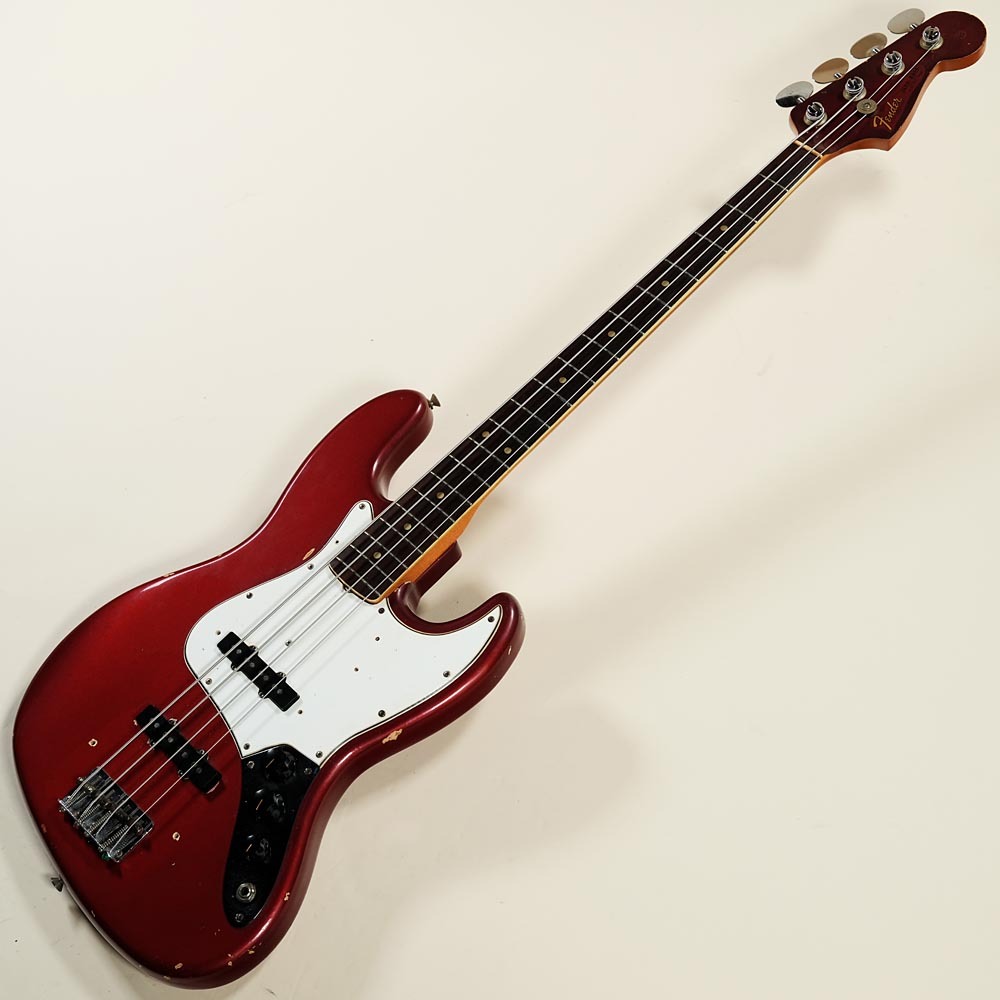 Fender 1965 JazzBass Candy Apple Red Matching Head Bound Dot