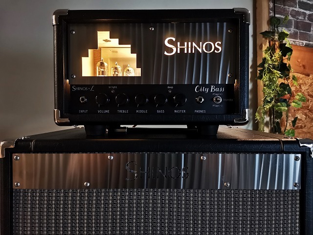 SHINOS 【チューブプリ/Class-Dパワーアンプ】SHINOS u0026 L City Bass HEAD / HATAランダムウェーブパネル - Black-（新品/送料無料）【楽器検索デジマート】