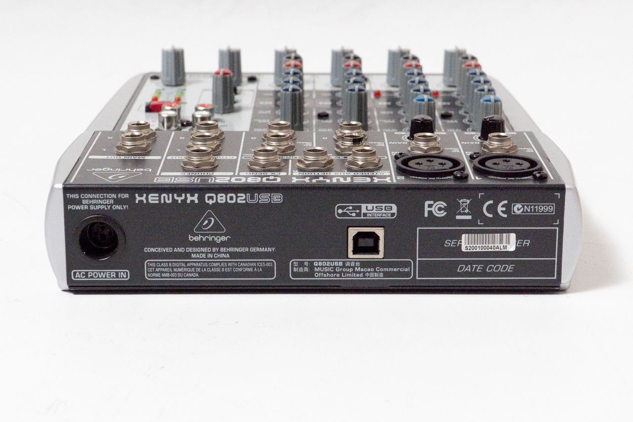 BEHRINGER Xenyx Q802USB アナログミキサー【GIB横浜エフェクター館
