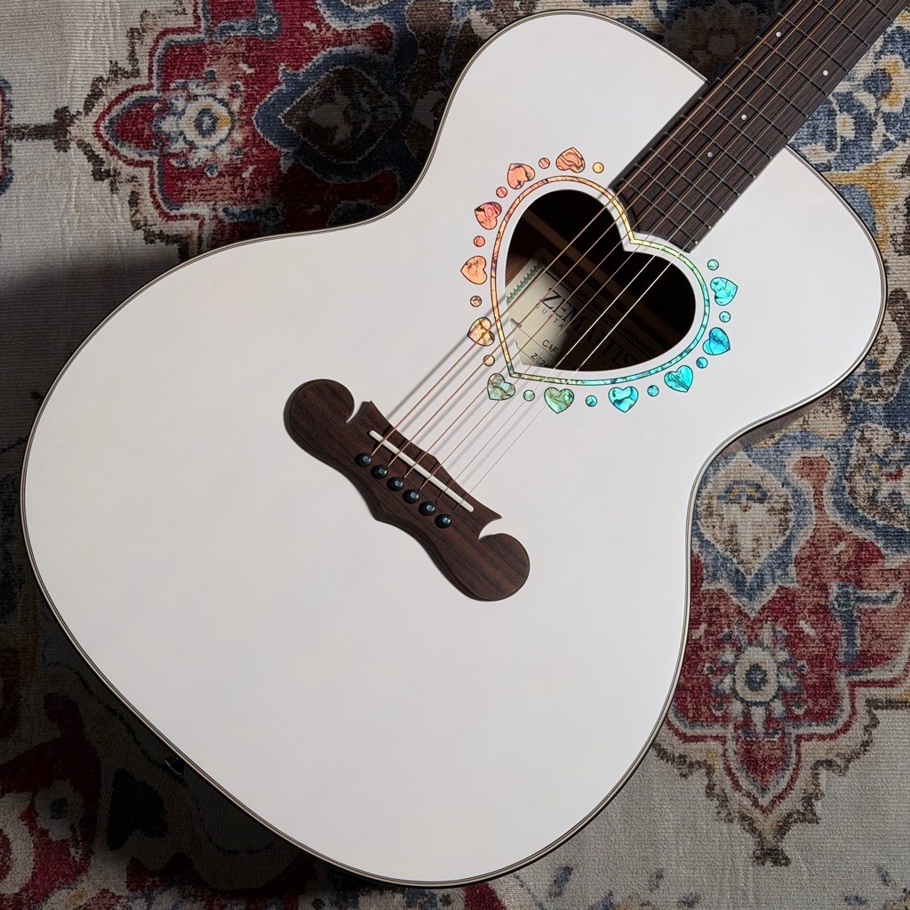 Zemaitis CAF-90H WHT AB エレアコ ハート形ホール トップ単板