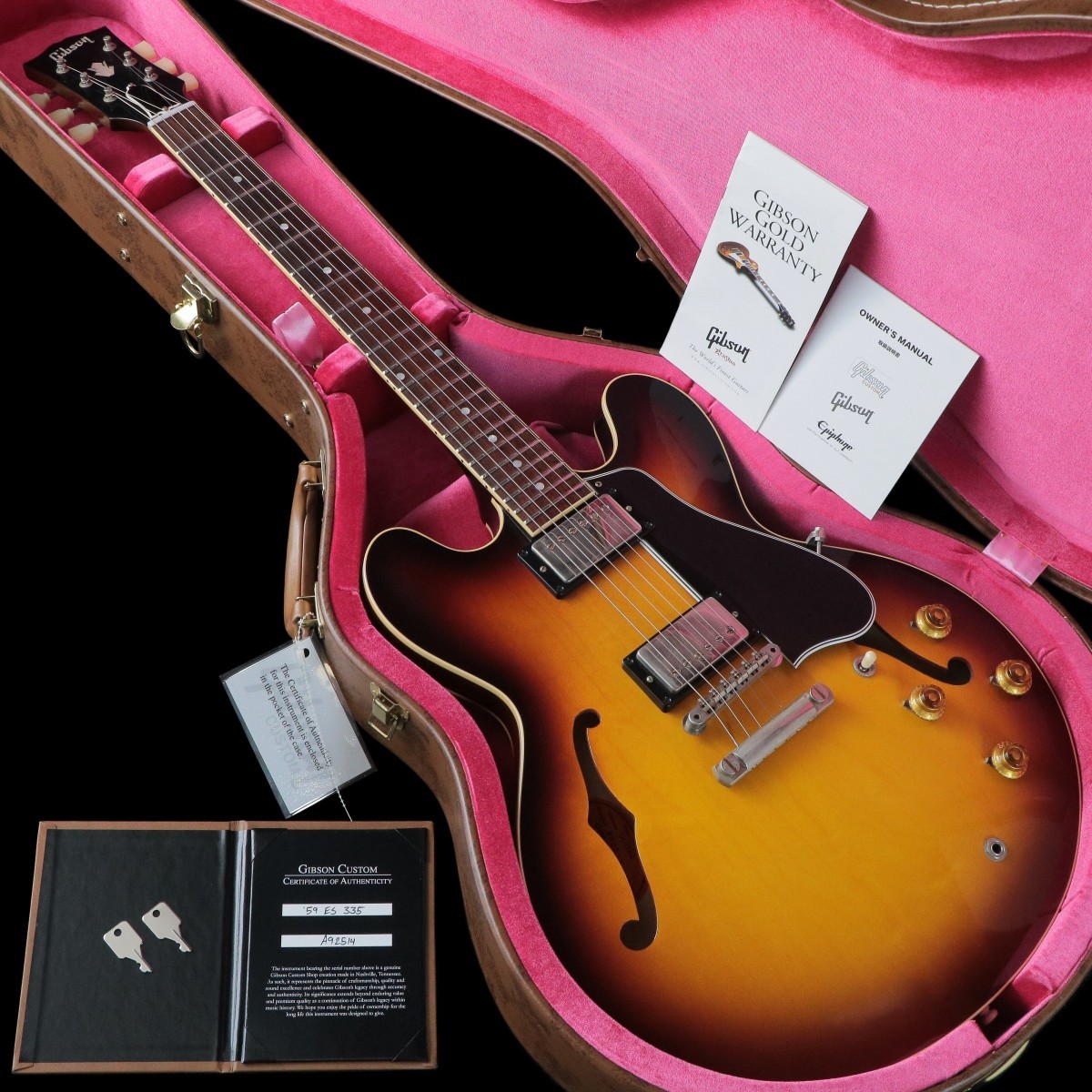 Gibson Custom Shop 1959 ES-335 VOS 中古 Gibson Custom Shop 1959 ES-335 Reissue VOS Vintage Burst【御茶ノ水